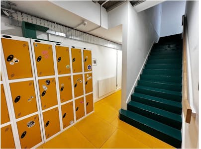 16 Northdown Street, 16A Northdown Street, London, Office To Let / For Sale - lockers - stairs to downstairs and toilets.jpeg