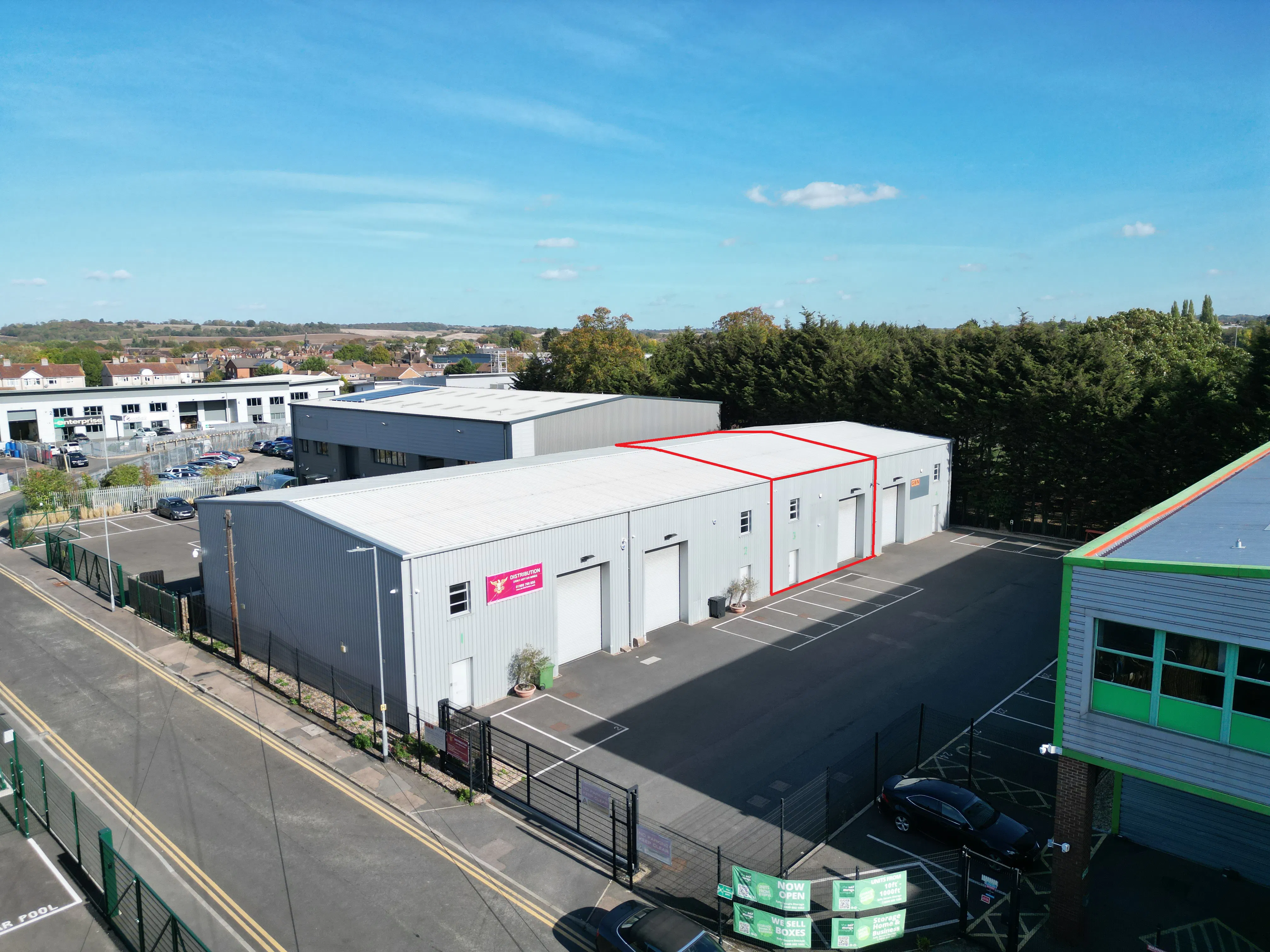 Unit 3, Waltham Abbey, Industrial To Let - Red lined estate photo.jpg