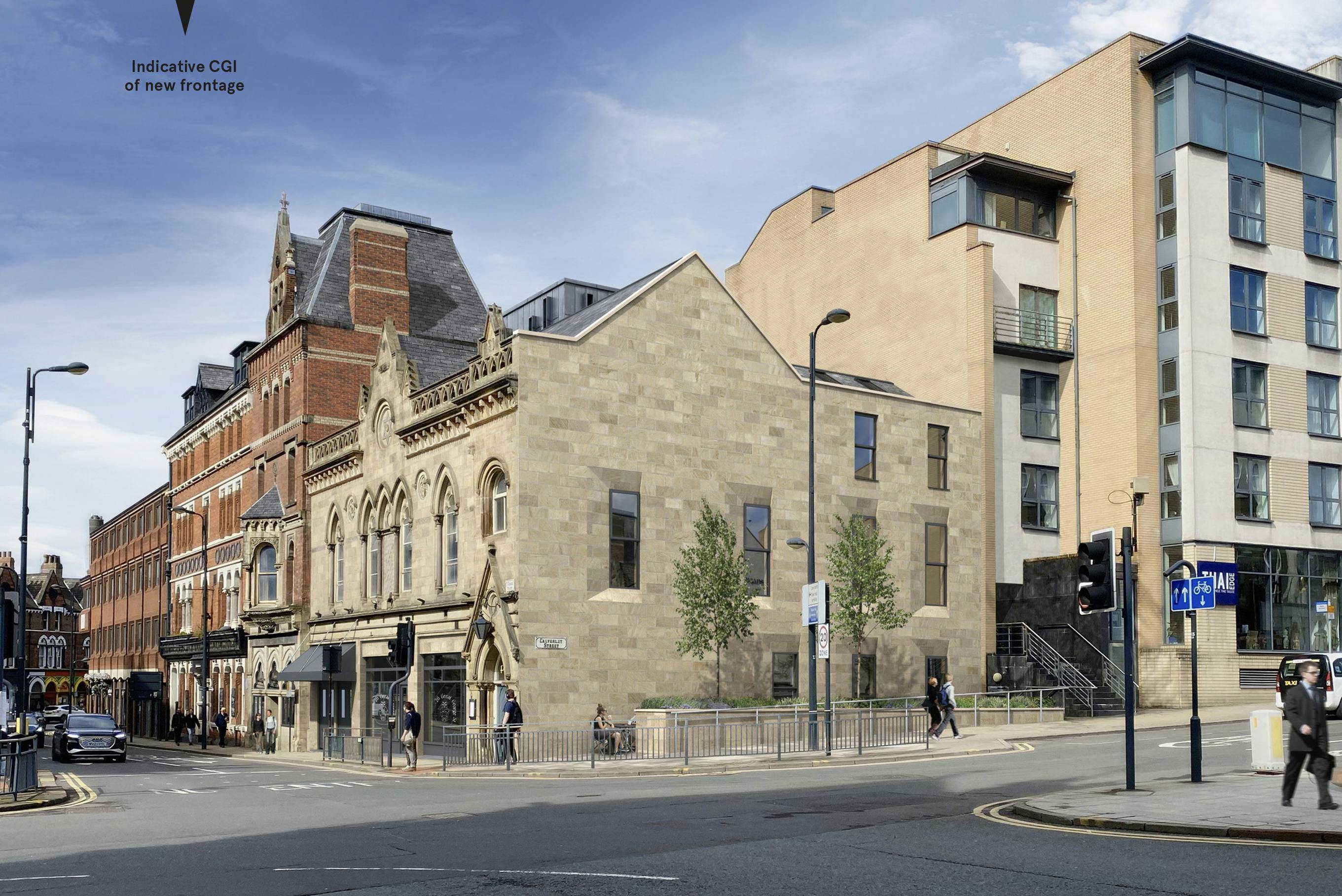 Lodgeworks, 24 Great George Street, Leeds, Offices To Let - Lodgeworks Post Refurb CGI Exterior.jpg