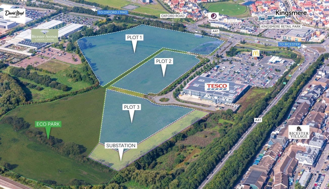 No. 1 Bicester Arc, Bicester, Office To Let / For Sale - Bicester Arc Site Aerial hr.jpg