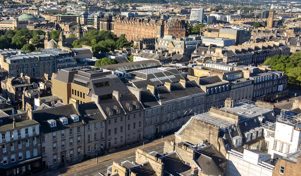 New Clarendon, 114-116 George Street, Edinburgh, Office To Let - Aerial Shot
