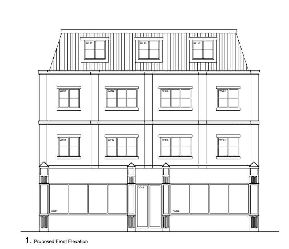 Development site, 3-5 Granby Street, Loughborough, Land / Residential For Sale - Elevation.jpg