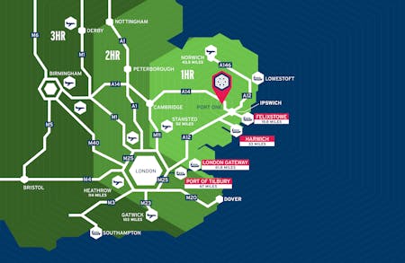 Port One Logistics Park, Venture Way, Great Blakenham, Industrial / Industrial / Storage / Industrial / Warehouse To Let / For Sale - PortOne_Map_UK_RGB_AW_2.jpg