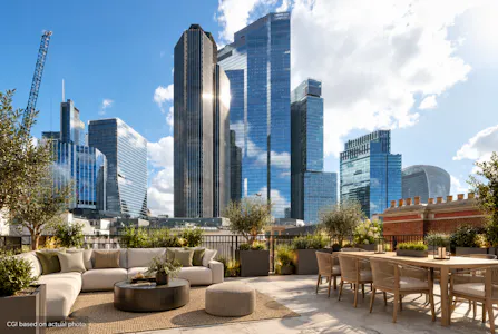 23 Austin Friars, London, Office To Let - 23AF CGI Rooftop Overlooking London Skyline.png