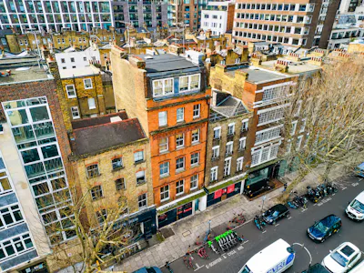 55- 57 Charlotte Street, London, Residential / Retail For Sale - drone 1
