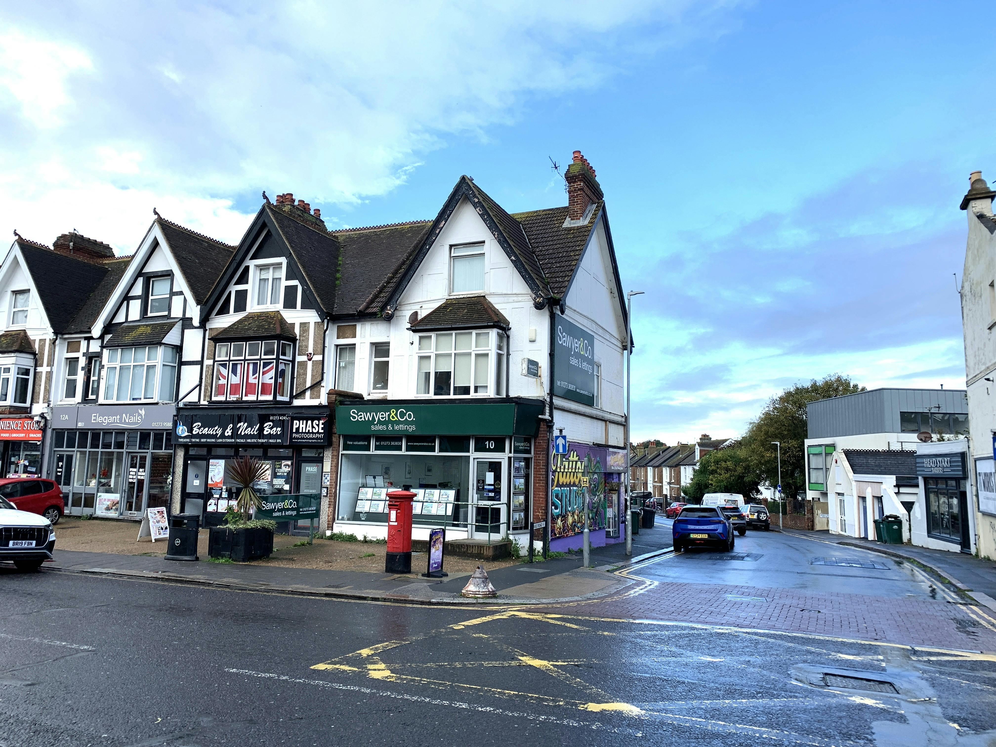 10 Station Road, Portslade, Office / Retail Lease Assignment - Front and flank elevation.JPG