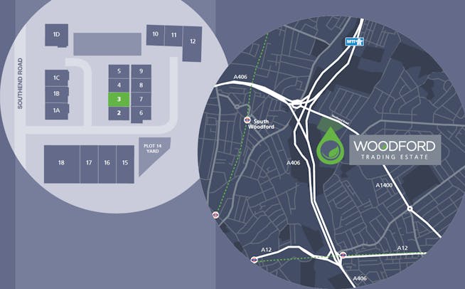 Unit 3 Woodford Trading Estate, Woodford Green, Industrial To Let - 3WoodfordTradingEstatemap.jpg