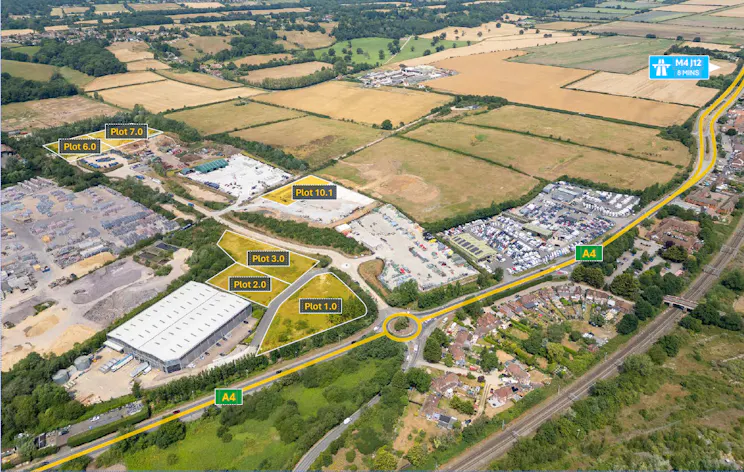 Eco Works Beenham, Pips Way, Reading, Open Storage To Let - Site Aerial
