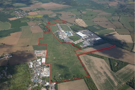 Stanton Business Park, Shepherds Grove, Bury St Edmunds, Development / Industrial/Logistics / Land / Leisure / Office To Let / For Sale - Red Line Aerial  May20.jpg