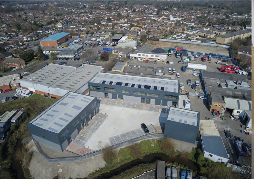 Unit 2 Chertsey Industrial Park, Ford Road - Aerial