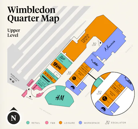 Wimbledon Quarter, Unit 222, Upper Level, London, Cafe / Retail To Let - Upper Floor Layout.png