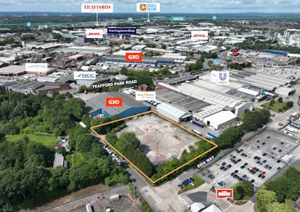 Lake Road, Trafford Park, Manchester, Development / Industrial For Sale - DJI_0647 with annotation.jpg