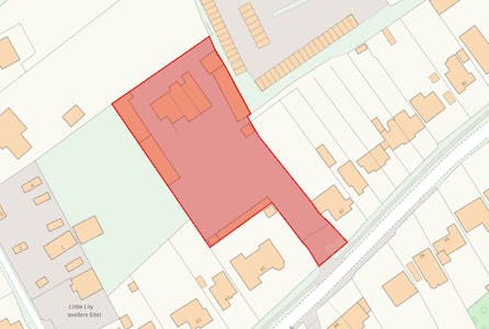 Land rear of 65 Toms Lane, Kings Langley, Land For Sale - OS Map.png