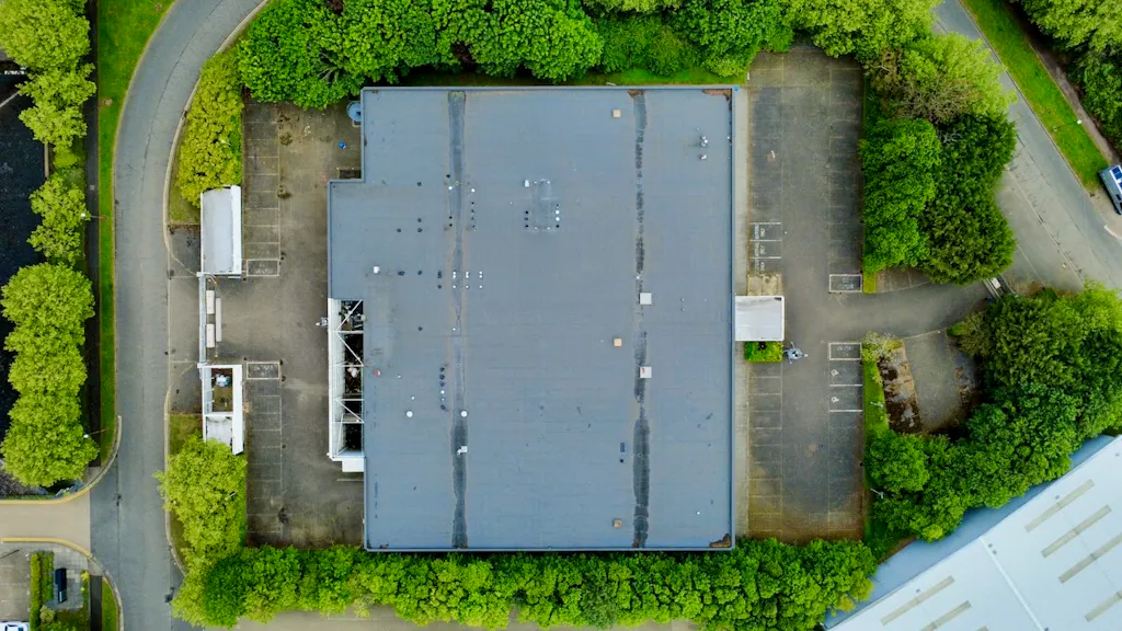 Wolverton Milton Keynes warehouse Adroit aerial