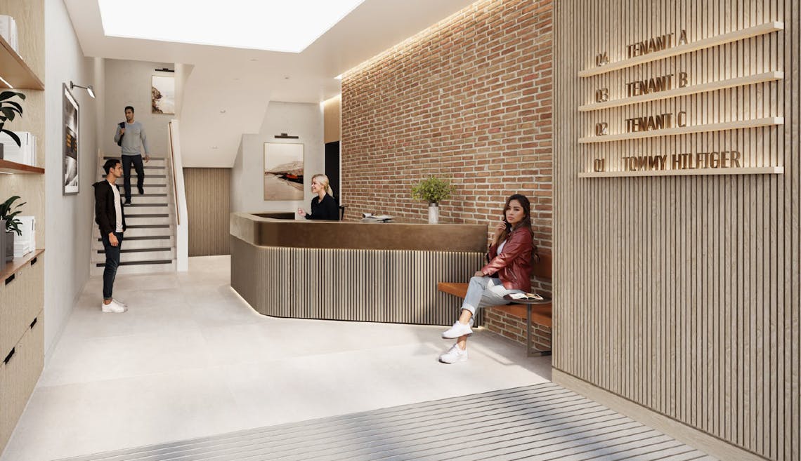 67 Brompton Road, London, Office To Let - Reception CGI