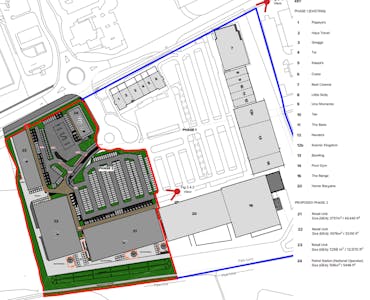 Phase 2 - 90,000 sqft, Bishop Auckland Retail & Leisure Park, Bishop Auckland, D2 (Assembly and Leisure) / Leisure / Restaurant / Cafe / Retail To Let - Phase 2 with sizes.png
