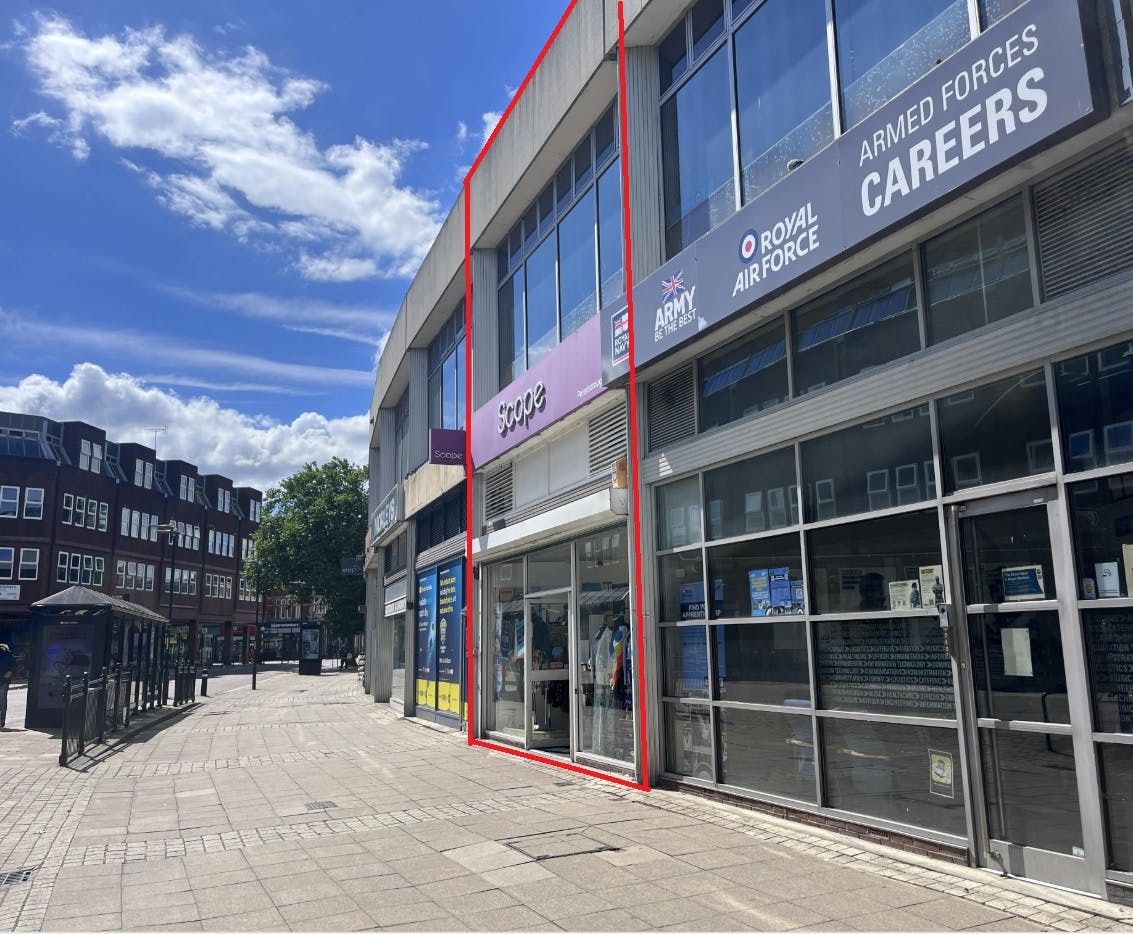 Unit 20 Hereward, Midgate, Peterborough, Retail To Let - Unit 20 red line.jpg