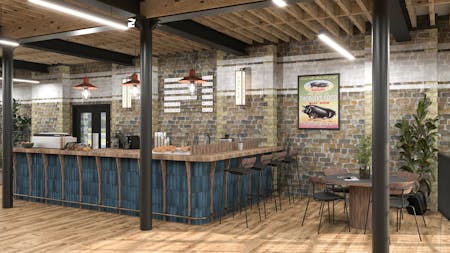 Regent's Wharf, All Saints Street, King's Cross, Office Lease Assignment / For Sale - Reception CGI