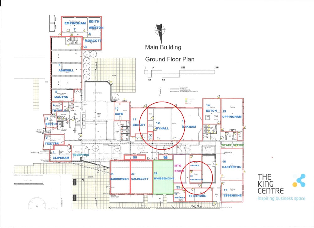 The King Centre, Oakham, Main Road, Oakham, Office To Let - GF Plan Braunston and Ryhall.jpg