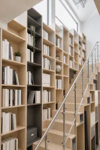16 Northdown Street, 16A Northdown Street, London, Office To Let / For Sale - INDICATIVE CGI Internal Stairs & Library.png