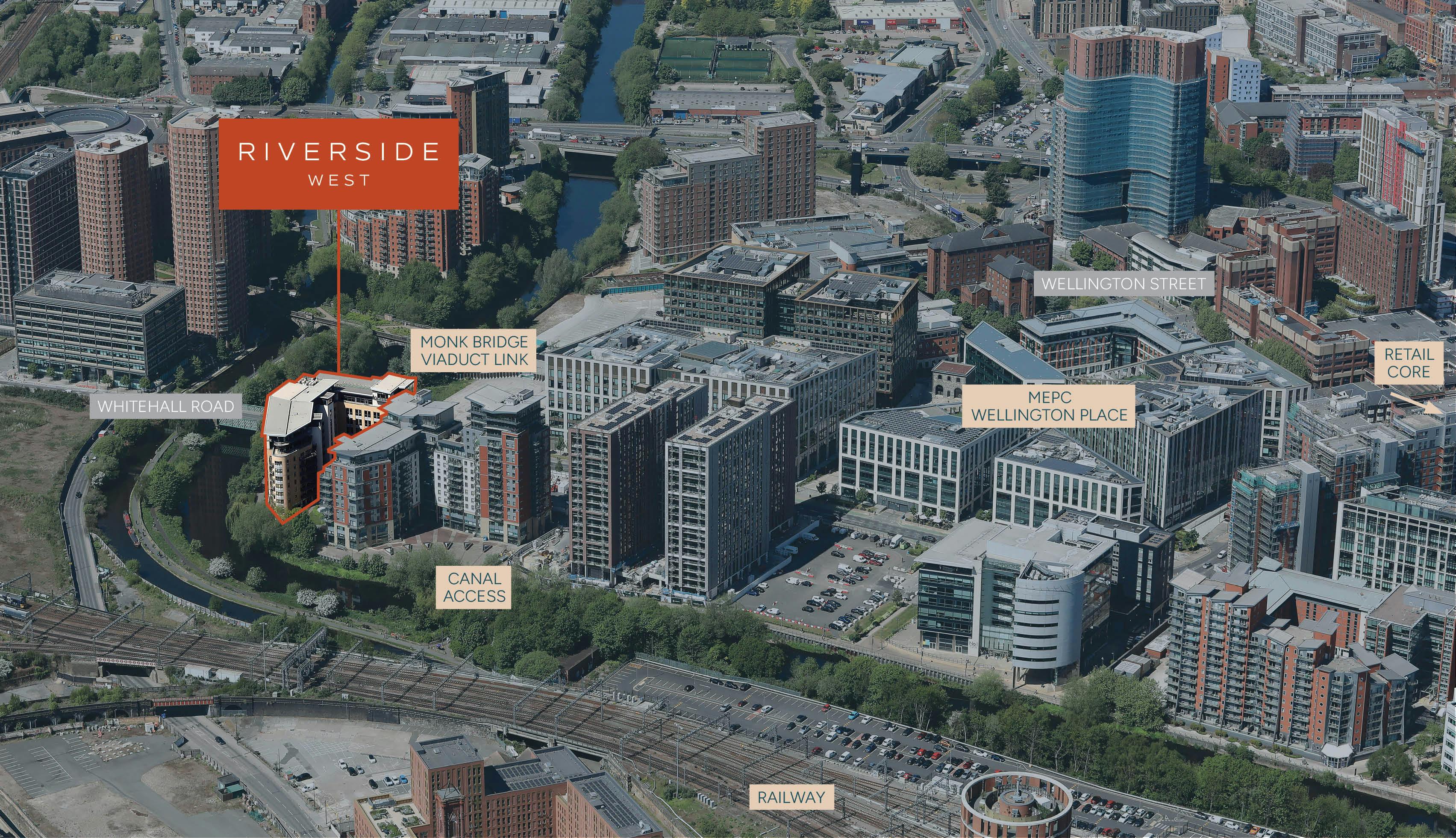 Riverside West, Whitehall Road, Leeds, Offices To Let - Riverside Aerial 2.jpg