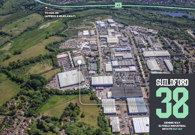Guildford38, 2-3 Dennis Way, Guildford, Warehouse & Industrial To Let / For Sale - aerial.jpg
