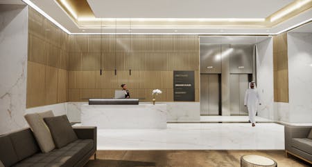 Westfield Riyadh, Riyadh, Office To Let - JR_GF TYPICAL OFFICE LOBBY01.jpg