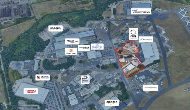 Site 4, Aviation Business Park, Enterprise Way,, Christchurch, Investment / Industrial / Investment For Sale - Aerial Marked Plan.jpg
