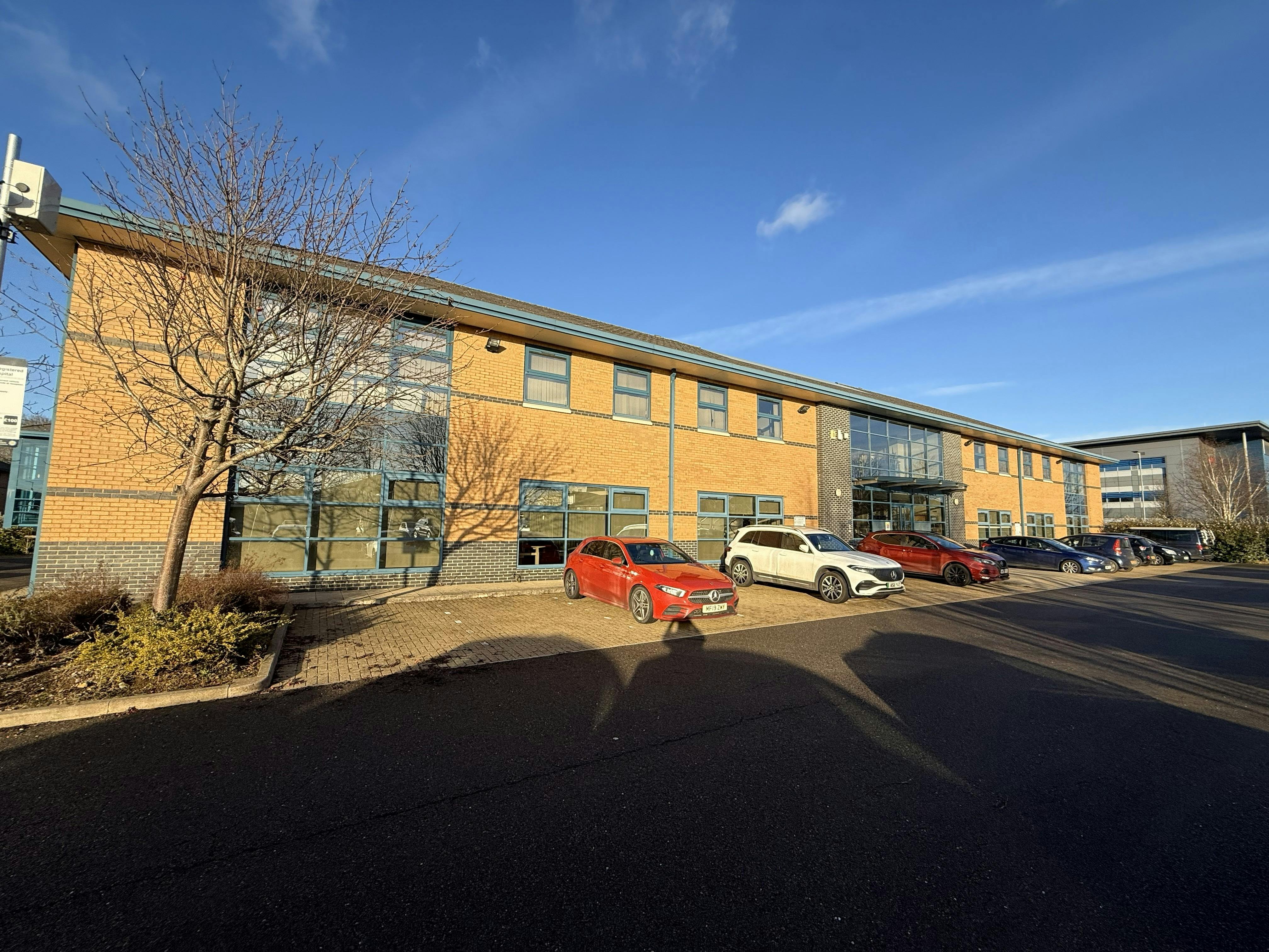Endeavour House, Peterborough, Offices To Let - Car park at front .JPG