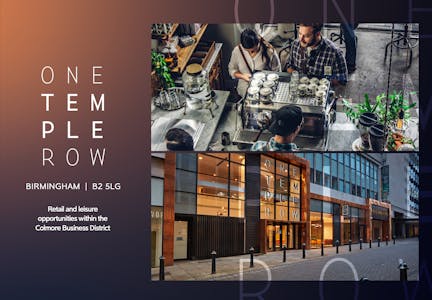 One Temple Row, Birmingham, Leisure / High Street Retail To Let - Image 1