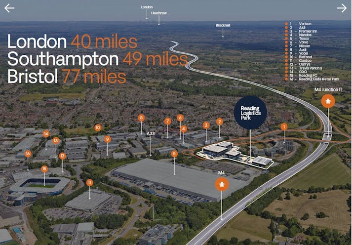 Unit 1, Reading Logistics Park, Reading, Industrial / Warehouse To Let - Aerial - Reading Logistics Park