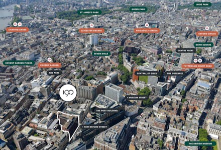 190 High Holborn, 190 High Holborn, London, Office To Let - building in relation to key places