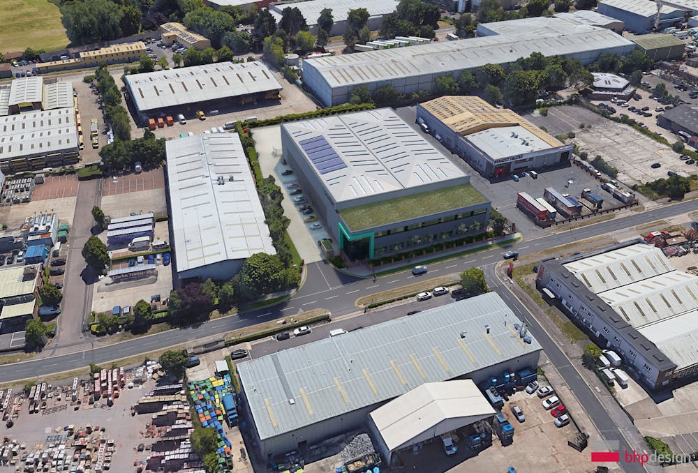 Greenlight Reading, Bennett Road - Greenlight CGI - aerial