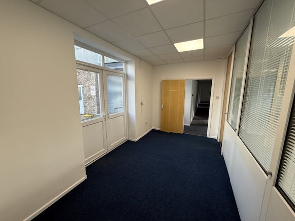 Unit B, Oaklea House, Limesquare Business Park, Peterborough, Offices / Industrial To Let - Rear Office  Entrance.jpeg