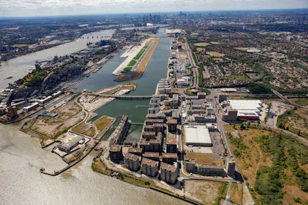 Flexible Open Storage at Albert Island, London, Open Storage To Let - Albert Island Offical Aerial.jpg