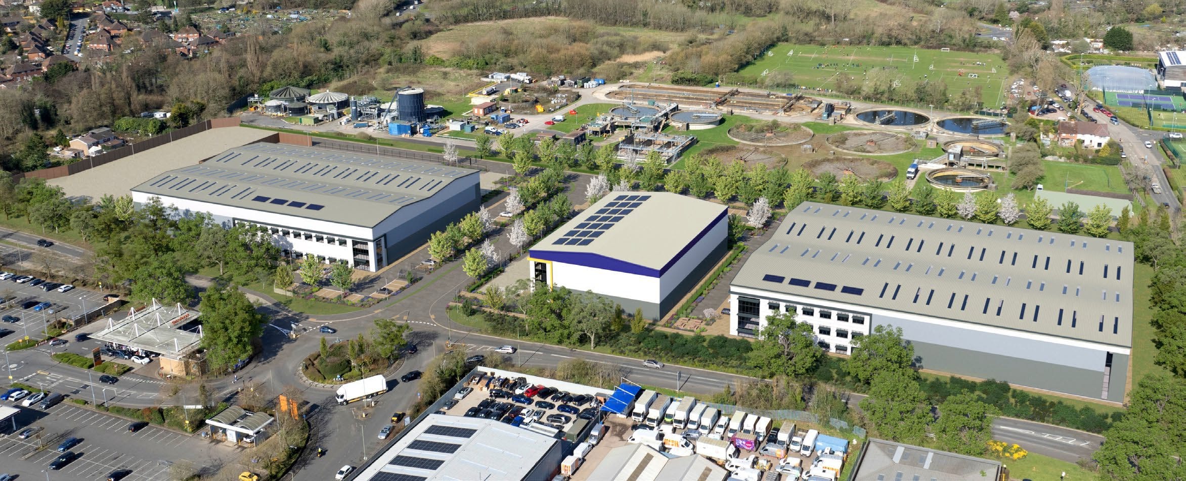 Open Storage, Aurora Park, Water Lane, Farnham, Open Storage Land To Let - Main Aerial.jpg