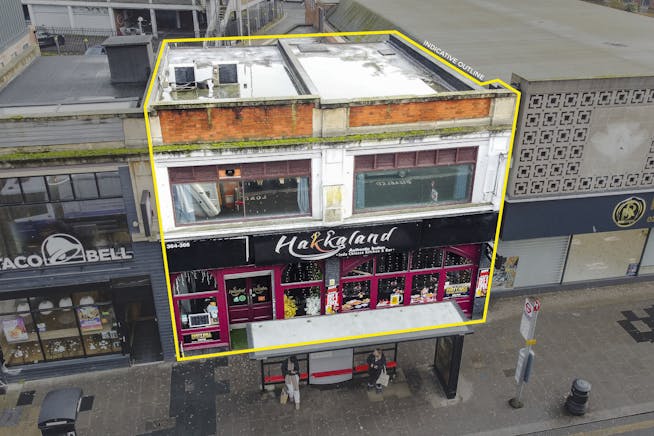 364-366 Station Road, Harrow, Investment / Restaurant / Cafe / Retail For Sale - Aerial Front  Outlined 2x3.jpg