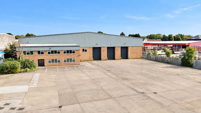 Unit G2, Harlow, Industrial To Let - Front page drone photo.jpg