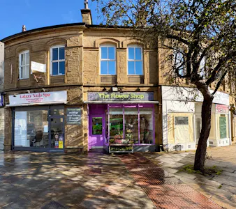 58 North Street, Keighley, Class E Retail / Leisure / Residential Conversion For Sale - Sunlit Flower Shop Corner.jpg