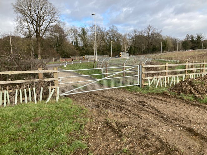 Land South Of Barkham Road, Wokingham, Development / Land / Residential For Sale - Gate access by Barkham Bridge