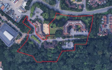 The Manor & Grove House, Basingstoke, Development / Office For Sale - Google Earth Aerial with outline