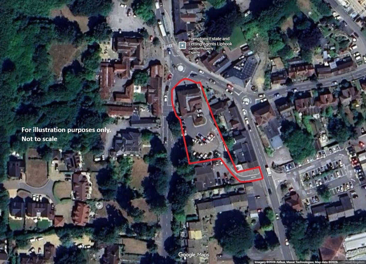 3 The Square, Liphook, Land - Commercial Development / Office / Retail For Sale - Google maps outlined.jpg