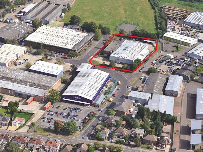 Unit 3, Christy Estate, Aldershot, Warehouse & Industrial To Let - 1air pic showing DHL copy.jpg