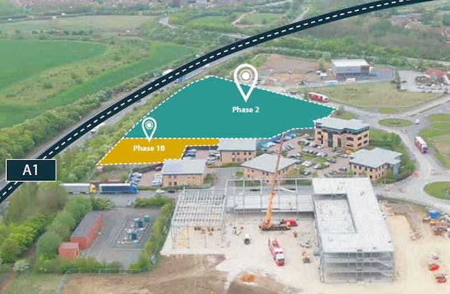 Fernwood Business Park, Newark, Land For Sale - sky view.JPG