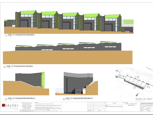 Land at Boscombe Road, Dunstable, Land/Yard For Sale - Units 15 Side Elevation.jpeg