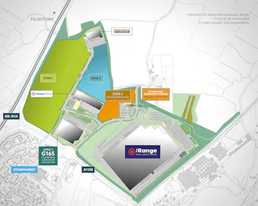 Gateway 14, Gateway Boulevard, Stowmarket, Industrial / Industrial / Storage / Industrial / Warehouse To Let / For Sale - J018623 - Gateway 14 - Zoned Plan.jpg