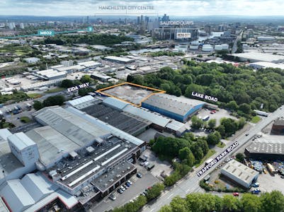 Lake Road, Trafford Park, Manchester, Development / Industrial For Sale - DJI_0637 with annotation.jpg