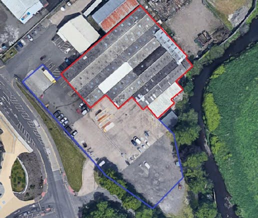 Unit 3 Riverpark Industrial Estate, Unit 3, Paisley, Industrial To Let - Aerial with yard plan.jpeg