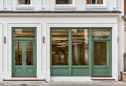 20-22 Mortimer Street (Ground) - Office, London, Office To Let - Elegant Sage-Green Classical Storefront.png