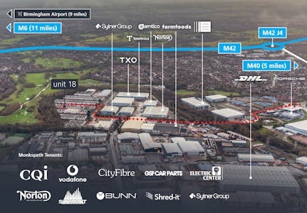 Unit 18 Monkspath Business Park, Highlands Road, Solihull, Industrial / Warehouse To Let - U18_Aerial.jpg